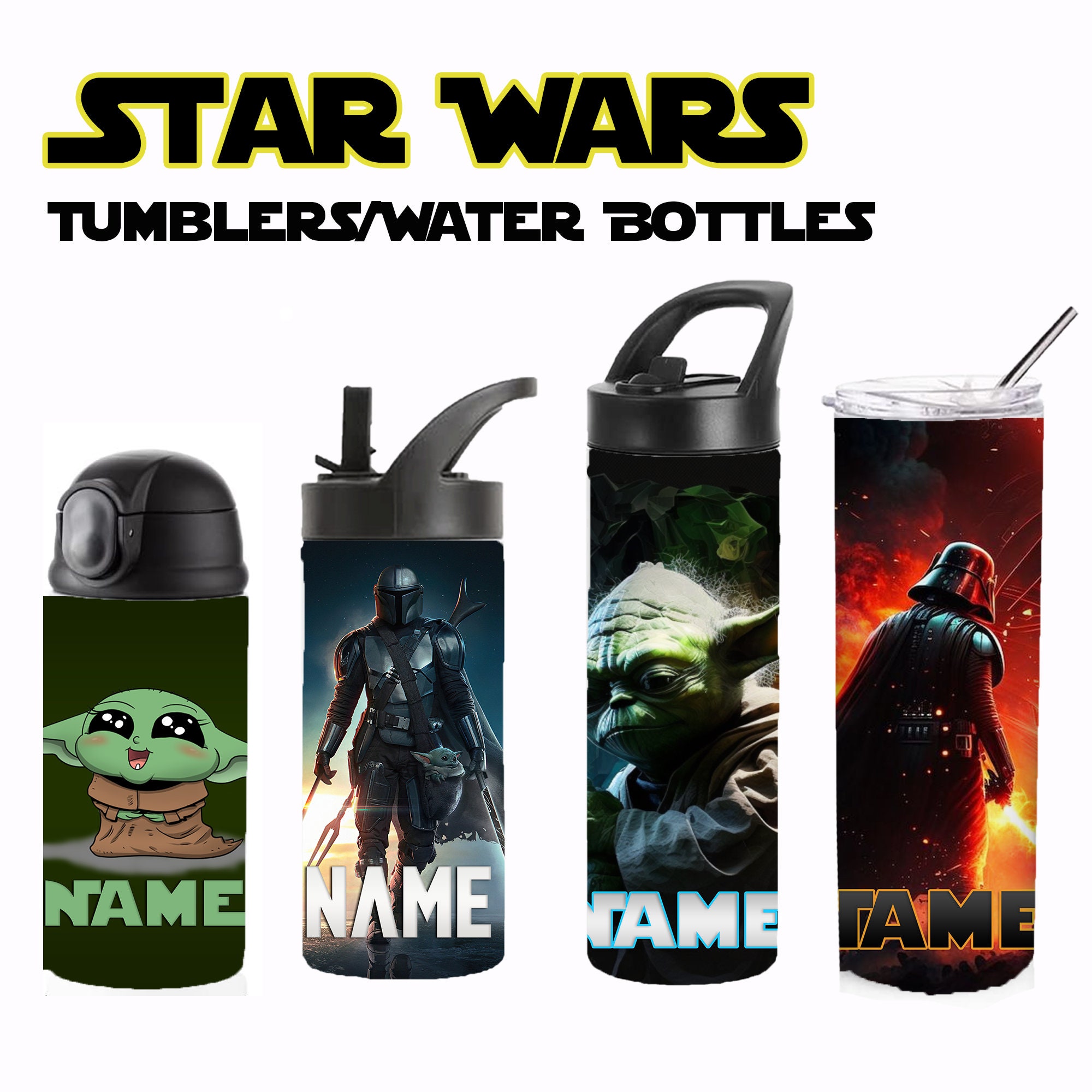 32oz Star Wars Lightsaber Water Bottle Star Wars Gifts Dark Side Darth Vader  Luke Skywalker Yoda Kylo Ren Obi Wan Kenobi More 