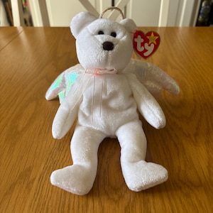 Retired 1998 Halo Bear - lots of Rare Errors, Korean Market