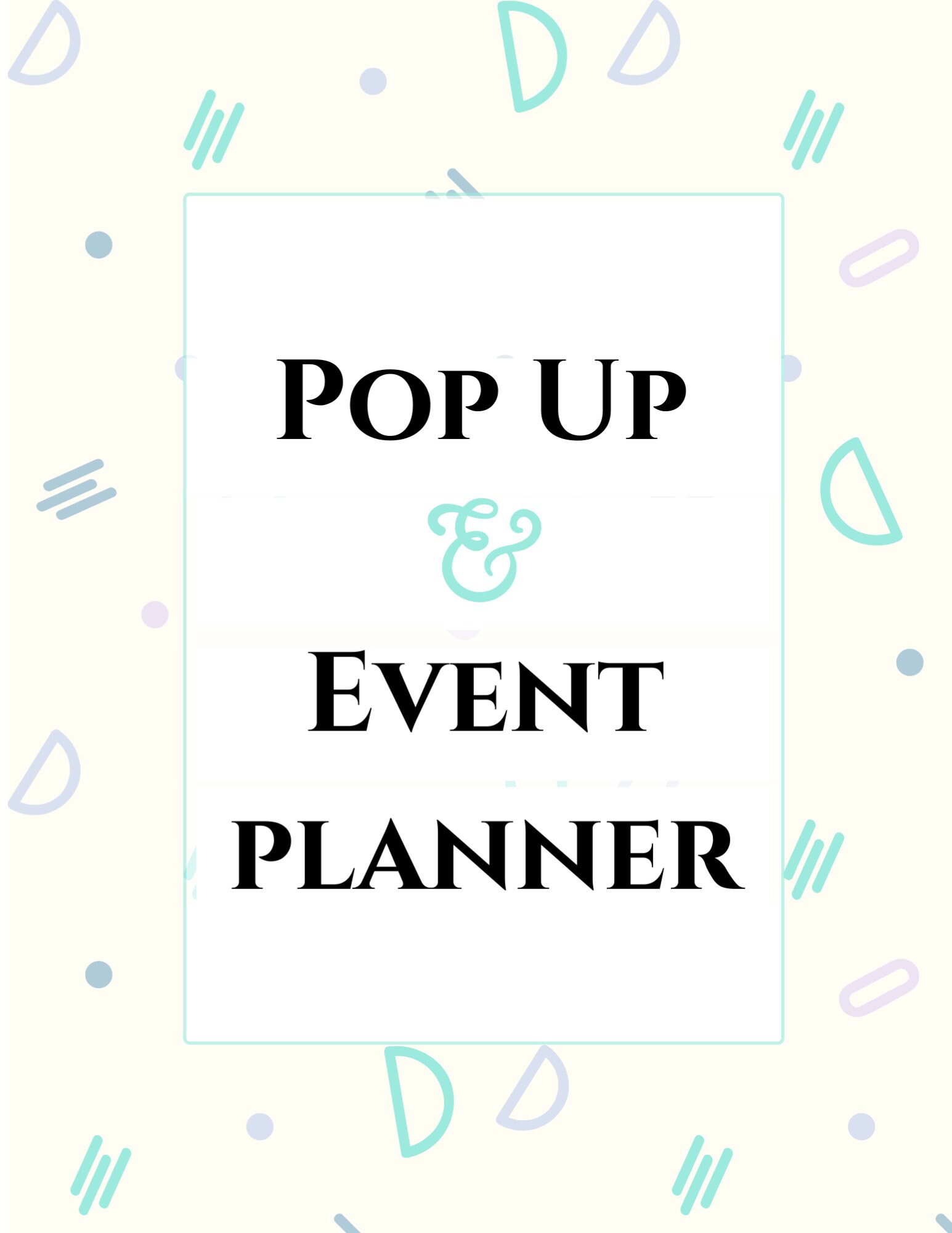 Craft Show Pop up Event Planner Vendor Market Event-easy Instantly ...