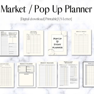 Craft Show Pop up Event Planner|Vendor Market Event|Printable|Organized Kitchen| Baking Planner| Vendor planner