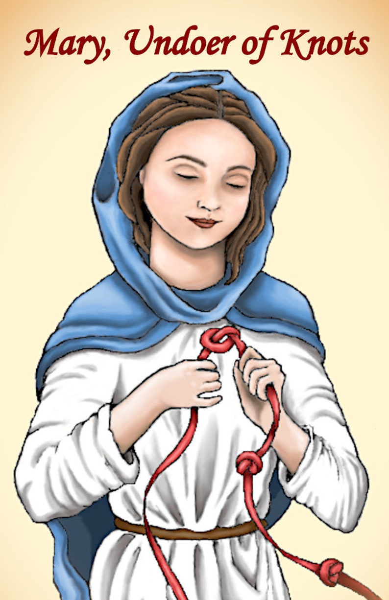 Mary, Undoer of Knots Printable, Prints and Prayer Cards, Original ...