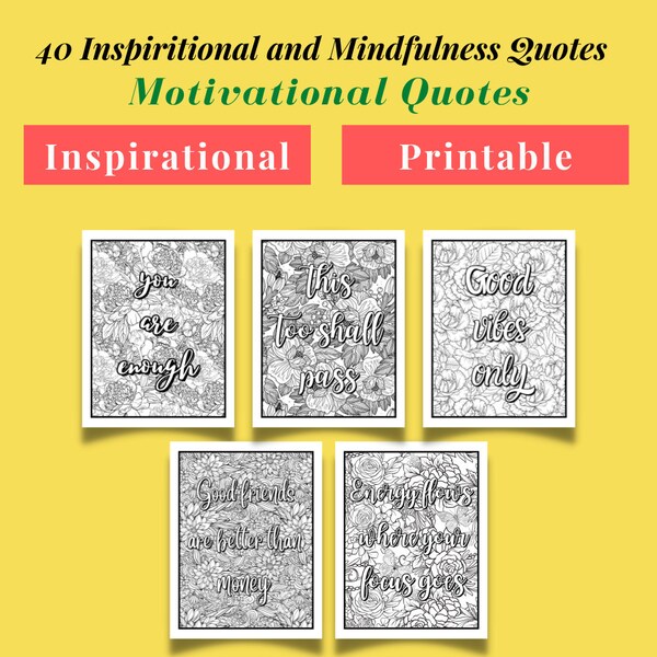 Printable Mindfulness Coloring Pages for Depression - Etsy