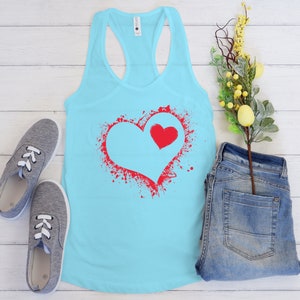 Valentine&#39;s Day Love Heart Women&#39;s Tank Top T-shirt Honeymoon Couple&#39;s Cruise Active