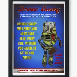 Drinking Buddy, fallout 4 Art print