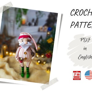 Crochet pattern / Christmas crochet patterns / Christmas Santa Claus / Amigurumi pattern / Crochet Santa Claus / Amigurumi Santa Claus