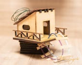 Miniature Plant Treehouse: Indoor Moss Pole Decor
