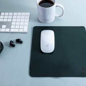 Custom Leather Mouse Pad with Personalized Logo • Genuine Leather Mouse Pad for Office