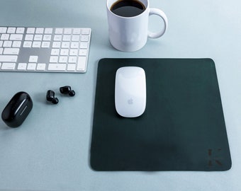 Custom Leather Mouse Pad with Personalized Logo • Genuine Leather Mouse Pad for Office