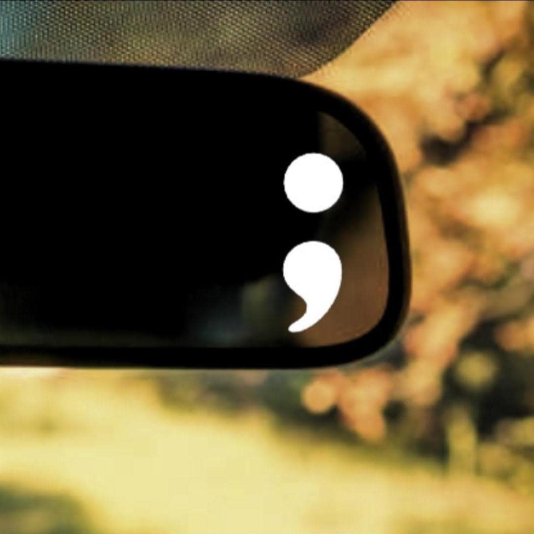 Semi Colon Vinyl Decal | Car Truck Window Bumper Sticker Mirror Laptop ...