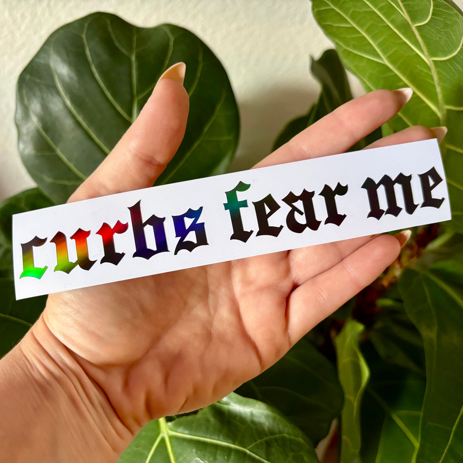 Fear Me Sticker Design Curbs Fear Me Vinyl Decal | Water Bottle, Car Rearview Mirror, Laptop ...
