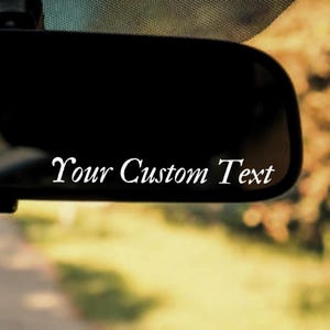 Custom Text Lyrics Album Font Vinyl Decal | Car Window Rearview Mirror Bumper Sticker | Holographic Aesthetic Accessory