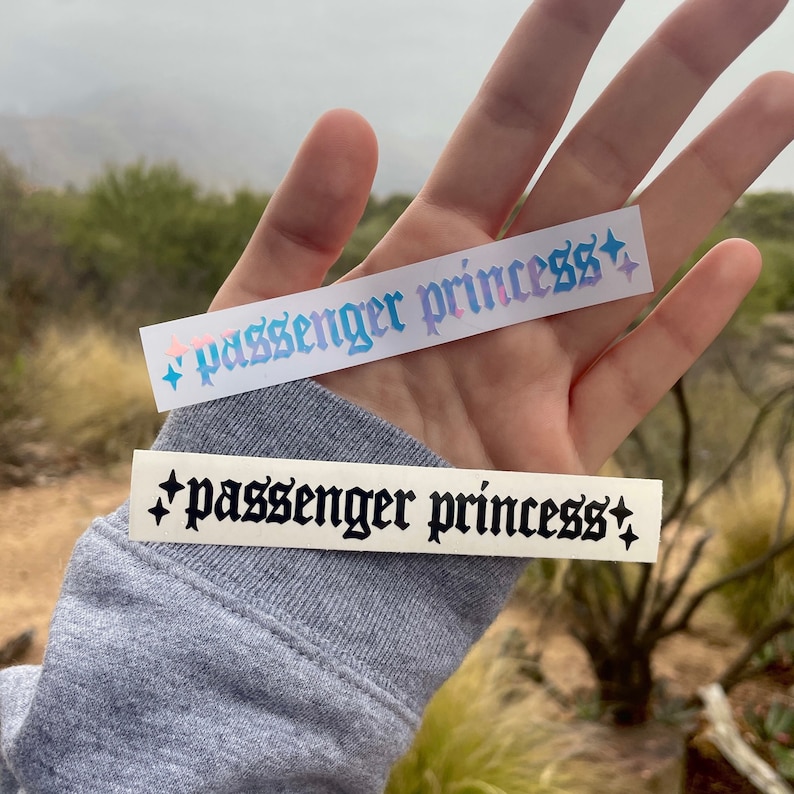 Passenger Princess Vinyl Sticker Car Window Rearview Mirror Etsy