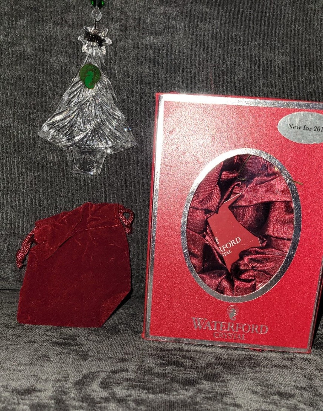 Waterford Crystal Tree Ornament With Enhancer C1 Etsy