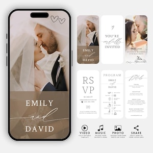 Wedding Video Invitation template Animated Wedding invitation with photo Animated Wedding Invitation Digital Invite Video Save the Date