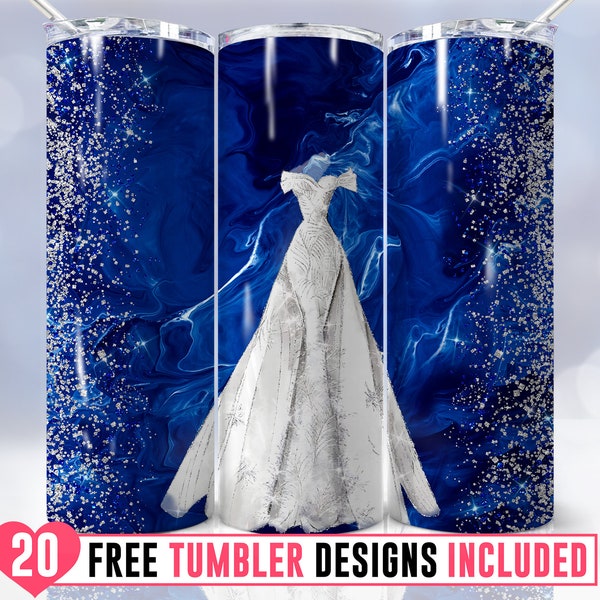 20oz Wedding Dress Skinny Tumbler Wrap Png, Wedding, Bride, Squad, Tuxedo, Bridal, Glitter, Wrap, Sublimation, Png,Seamless,Tumbler Design