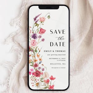 Fully Editable Wedding Video Invitation with Photo & Music, RSVP, Details, Program, Digital invite (Animated Canva Template)