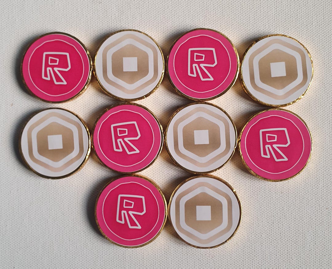 Robux/roblox Inspired Milk Chocolate Gold Coins - Etsy UK
