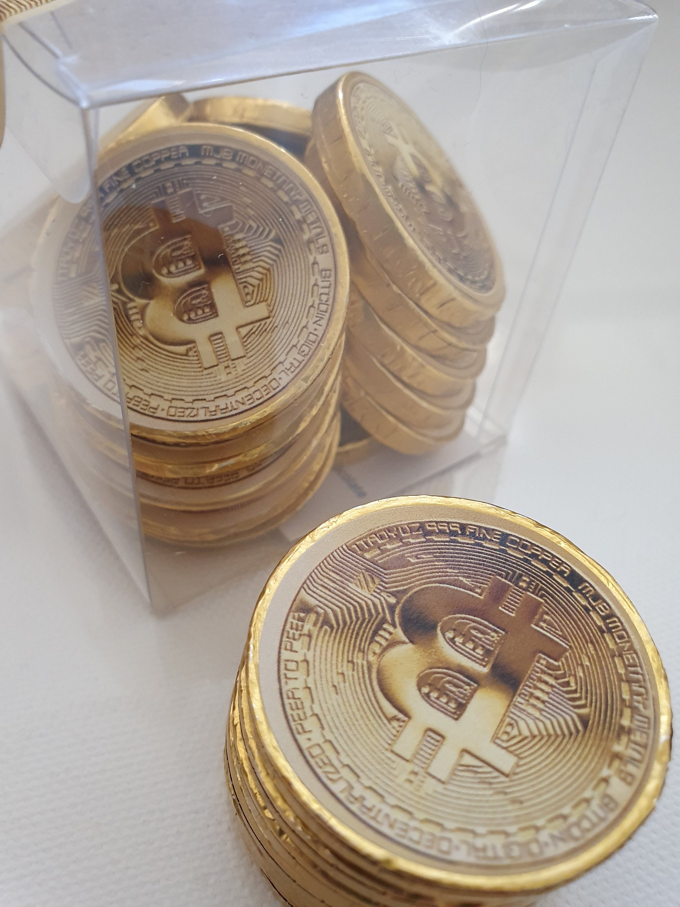 Bitcoin Inspired Milk Chocolate Gold Coins Gift Cube - Etsy