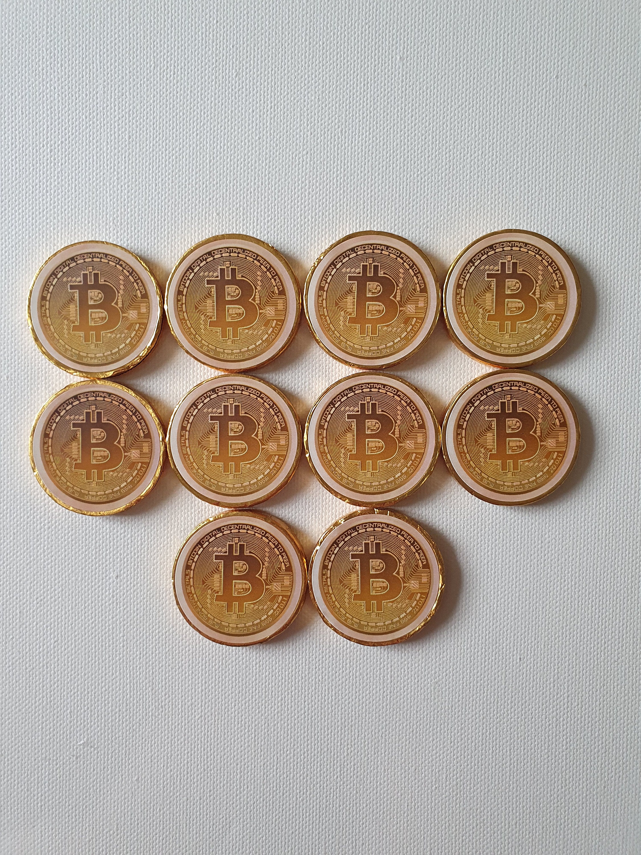 Bitcoin Inspired Milk Chocolate Gold Coins - Etsy UK
