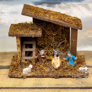 1960s Vintage Crèche Nativity Scene, made in Italy