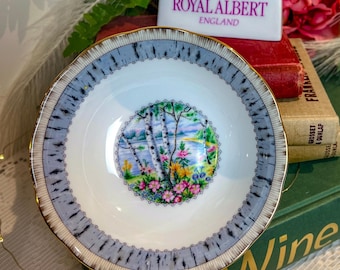 ロイヤルアルバートのフルーツボウル、シルバーバーチ、デザートボウル