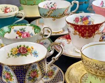 Aynsley & Paragon Bulk Lots of 6, 8, 10, 24, 60, 100 Teacup sets, Tea party supplies
