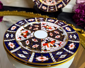  CROWN DERBY オールドイマリ2451プレート 大皿　額縁 Vtg Royal Crown DERBY Traditional IMARI 2451 Set of 4 Plates