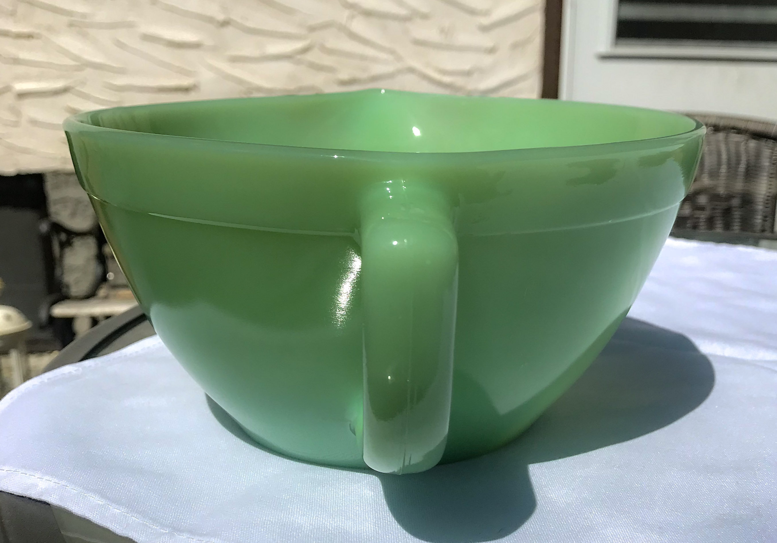 1950s Fire King Jadeite Glass Batter Bowl With Handle and Etsy