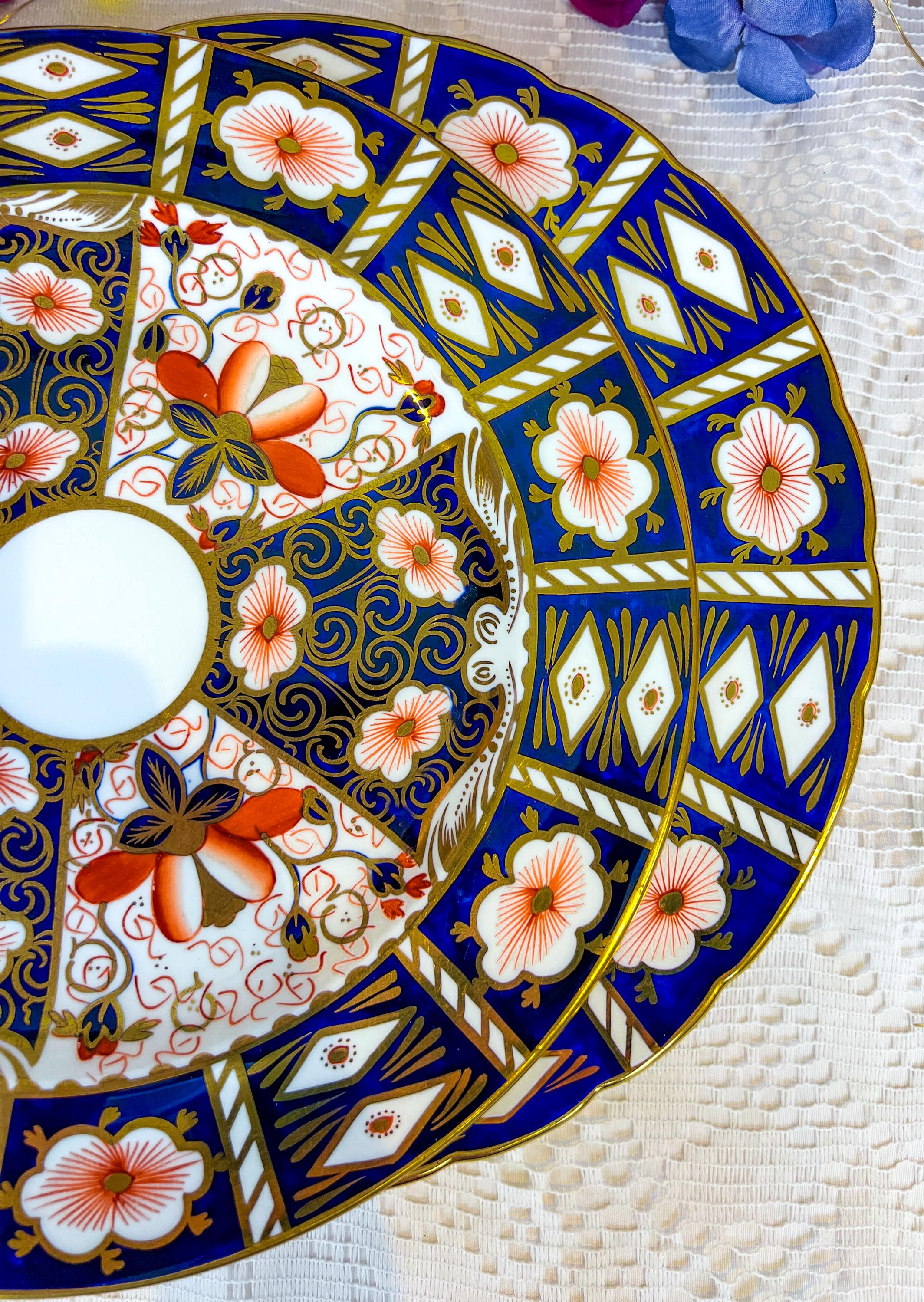 SALE - Set of 6 Antique Royal Crown Derby 10.25