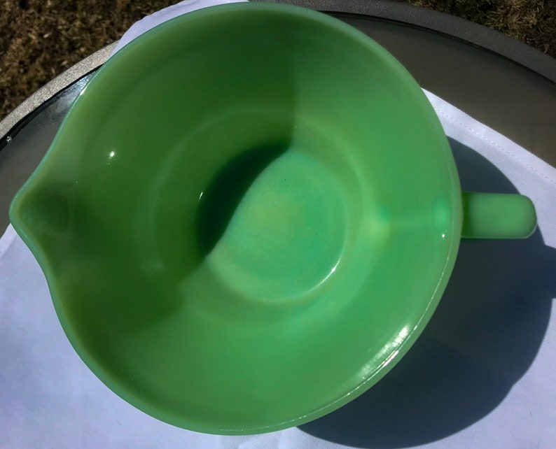 1950s Fire King Jadeite Glass Batter Bowl With Handle and Etsy