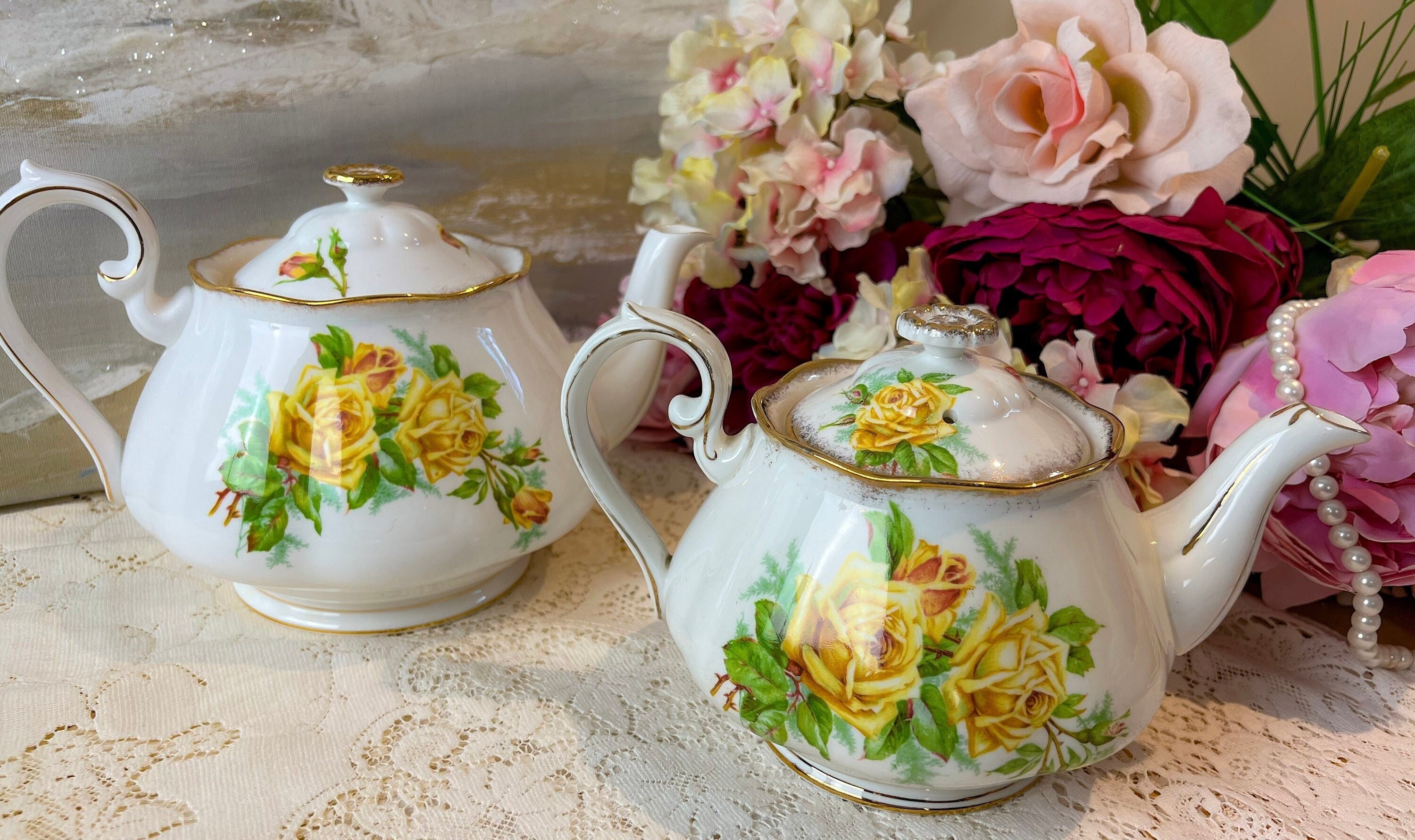 Yellow Tea Rose Royal Albert Bone China Tea Set Royal Albert