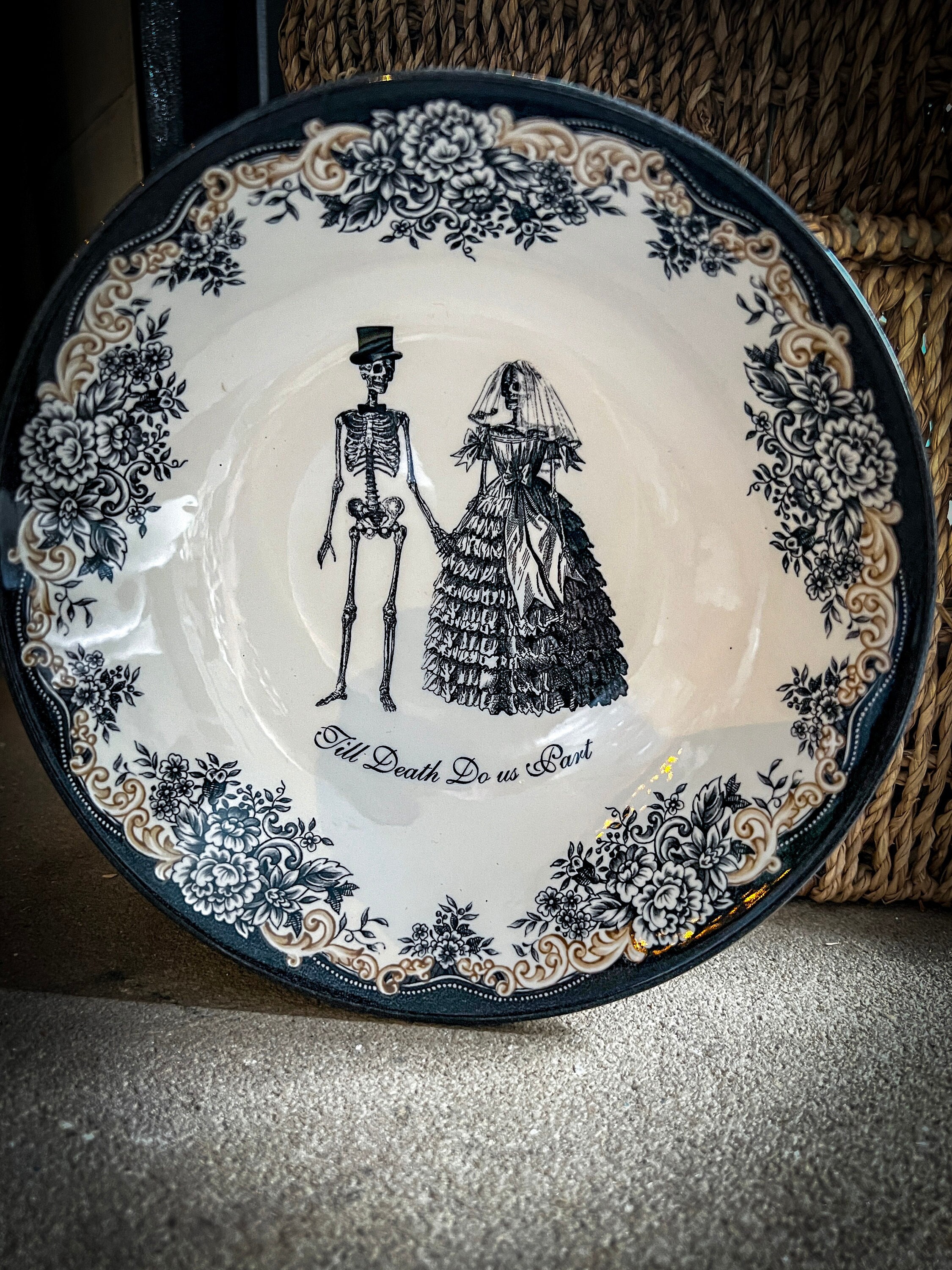Limited Edition Skeleton Till Death Do Us Part Dinnerware Made by