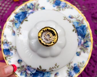 62 Piece Moonlight Rose Dinner for 8 People, Vintage Royal Albert