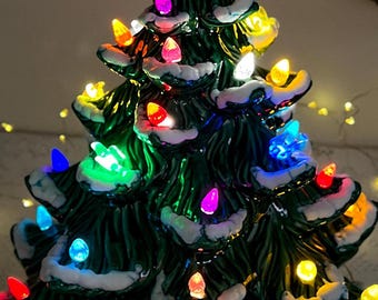 Extra Large Vintage Atlantic Mold Ceramic Christmas Tree, 20” Tall