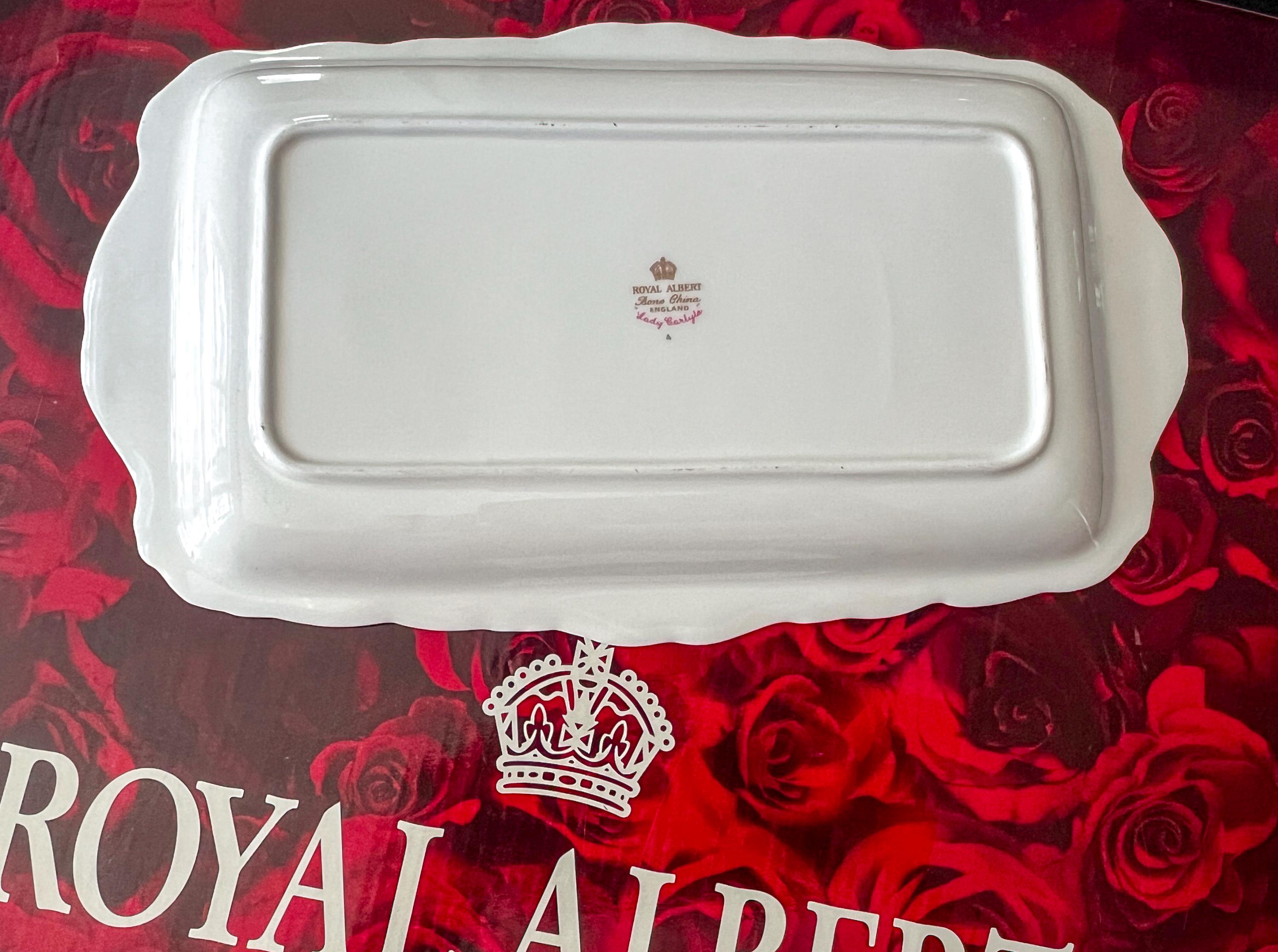 Vintage Royal Albert Lady Carlyle Rectangular Sandwich Tray (11 3
