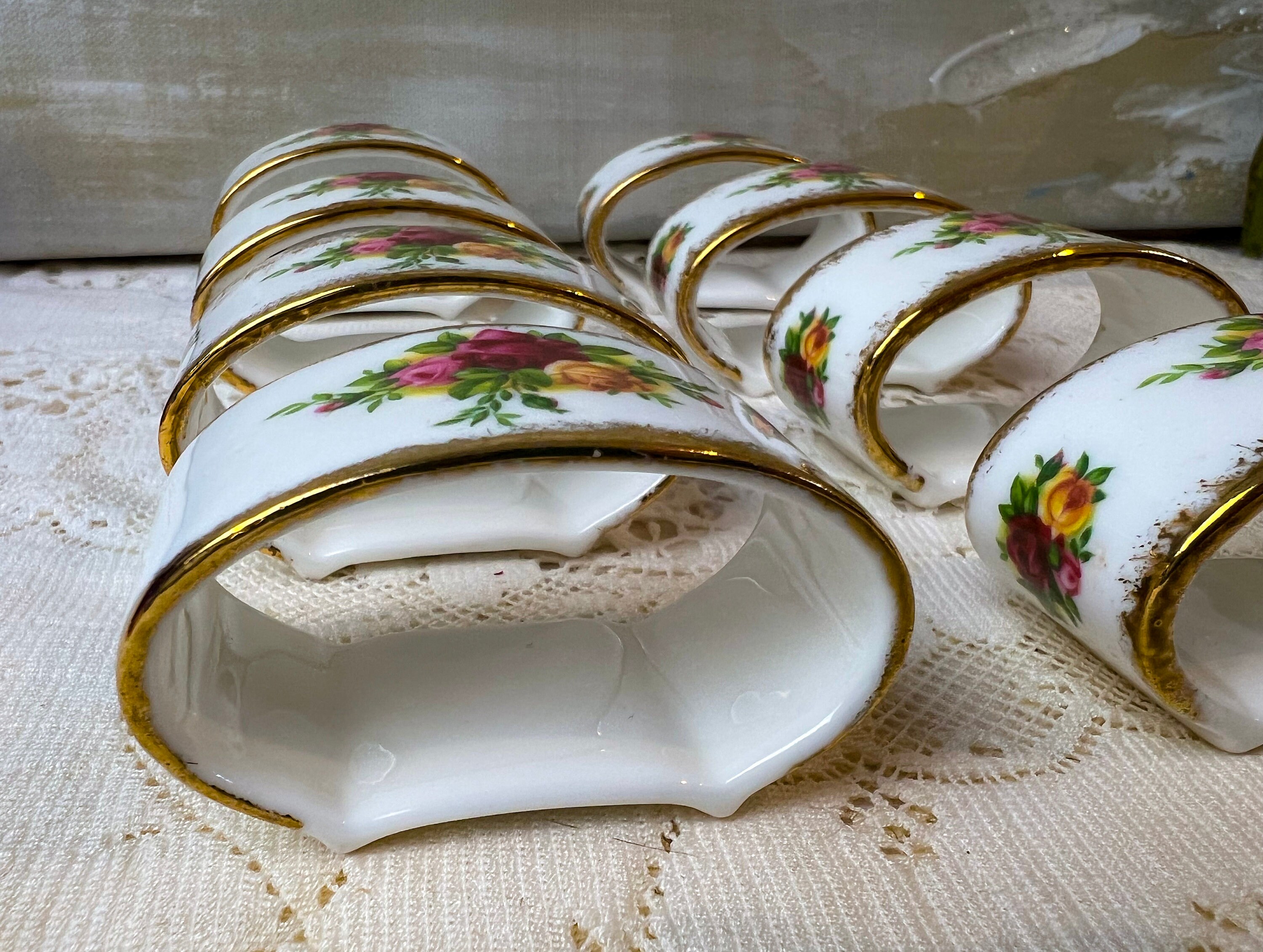 Vintage Royal Albert 1962 Old Country Roses Napkin Ring 8 Etsy UK
