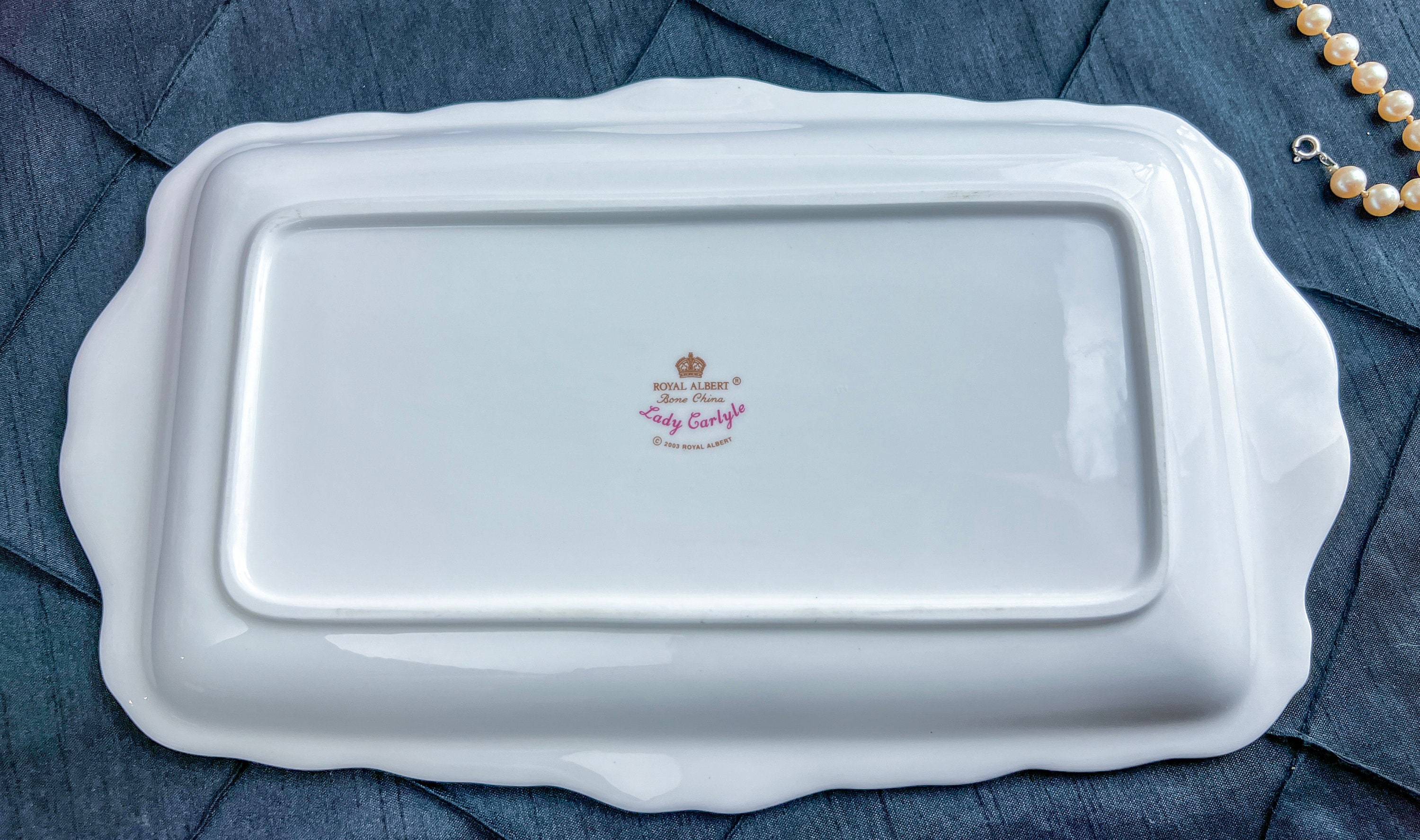 Vintage Royal Albert Lady Carlyle Rectangular Sandwich Tray (11 3
