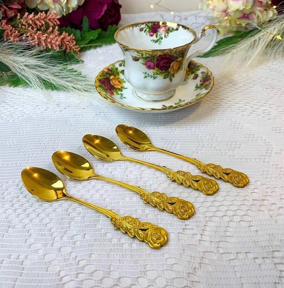 【Vintage】 Floral Teaspoons Vintage】 Floral Teaspoons 【公式通販】
