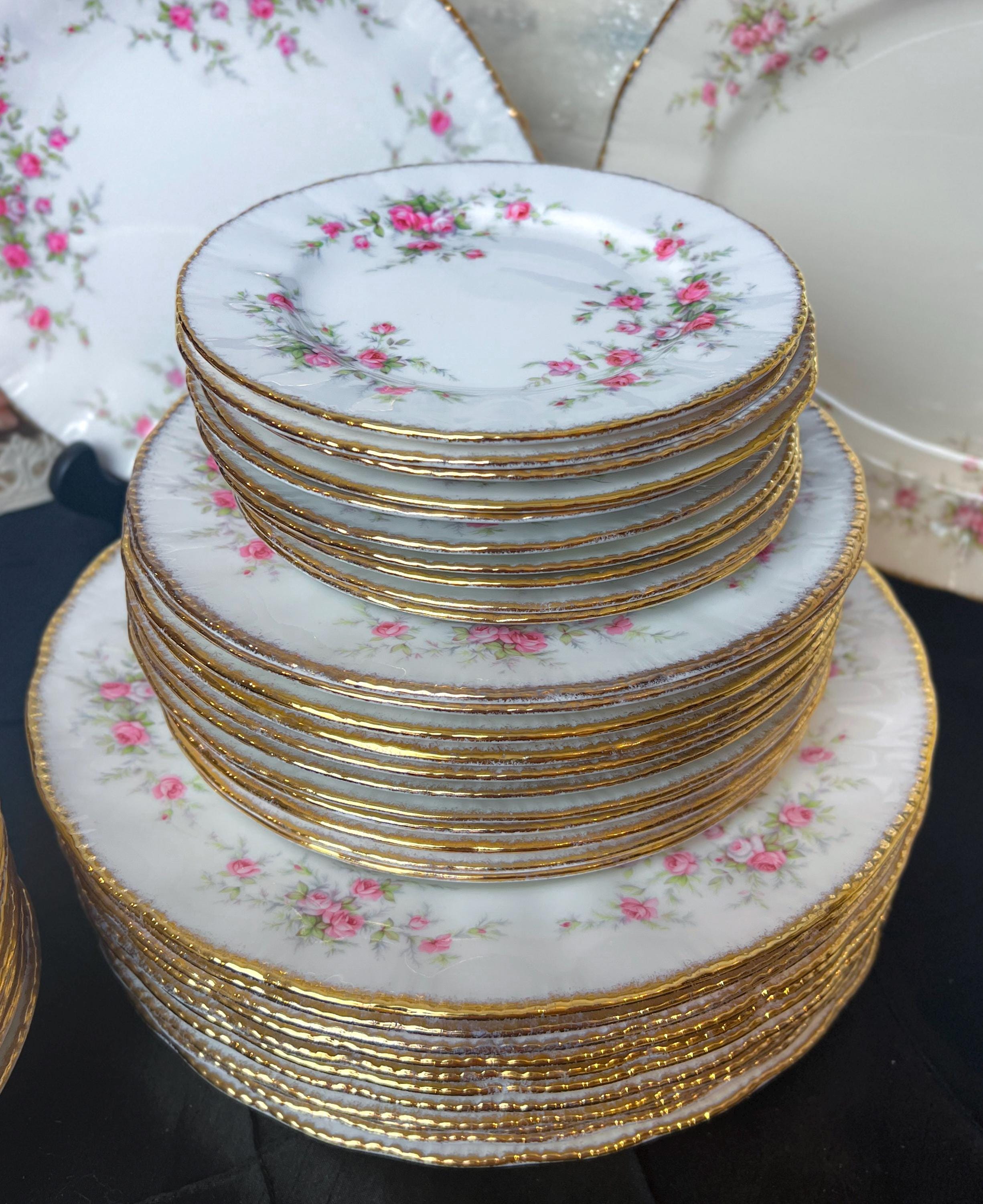 90 Piece Vintage PARAGON Victoriana Rose FULL Dinner Service for
