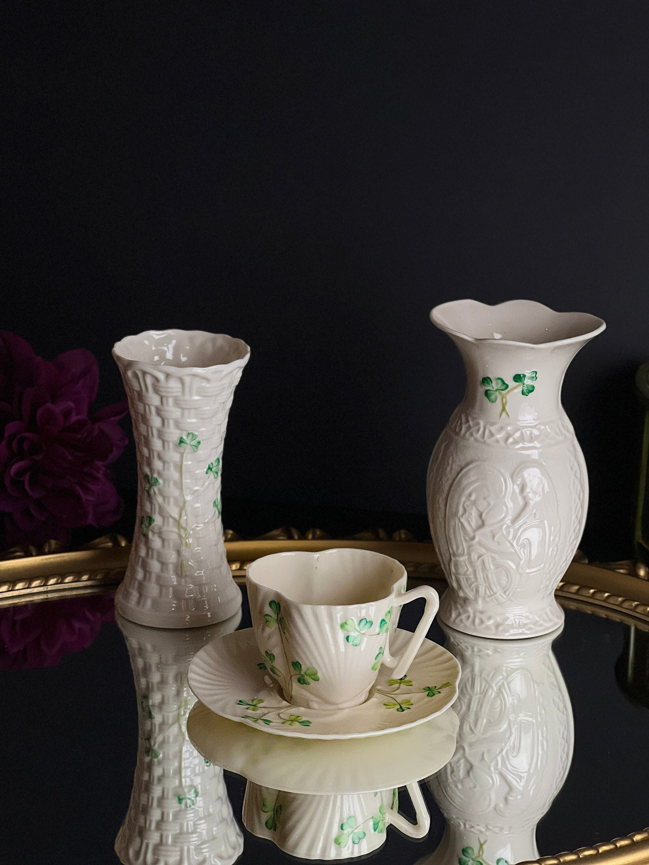 belleek ベリーク 花瓶①アイボリー belleek ベリーク 花瓶①