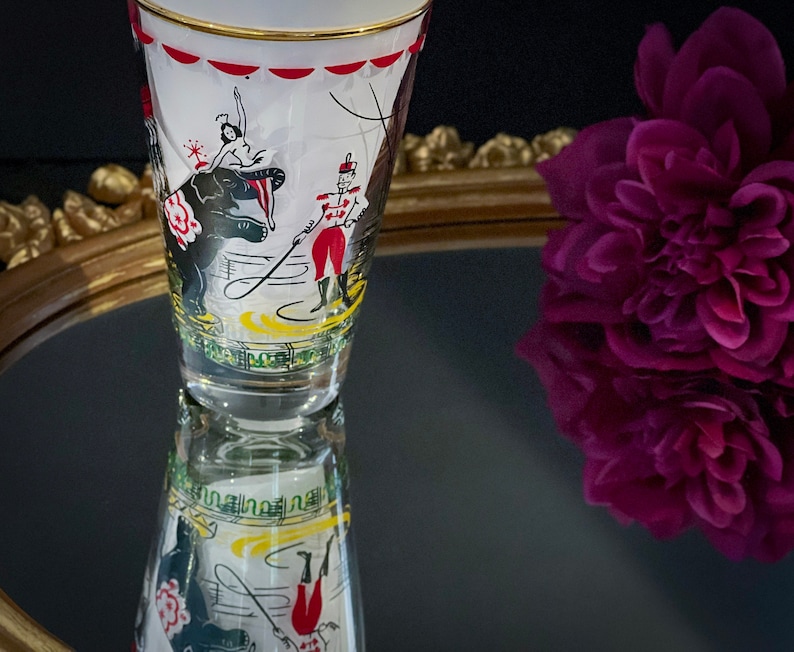 Vintage Libbey Glass Co. Circus Highball Glasses
