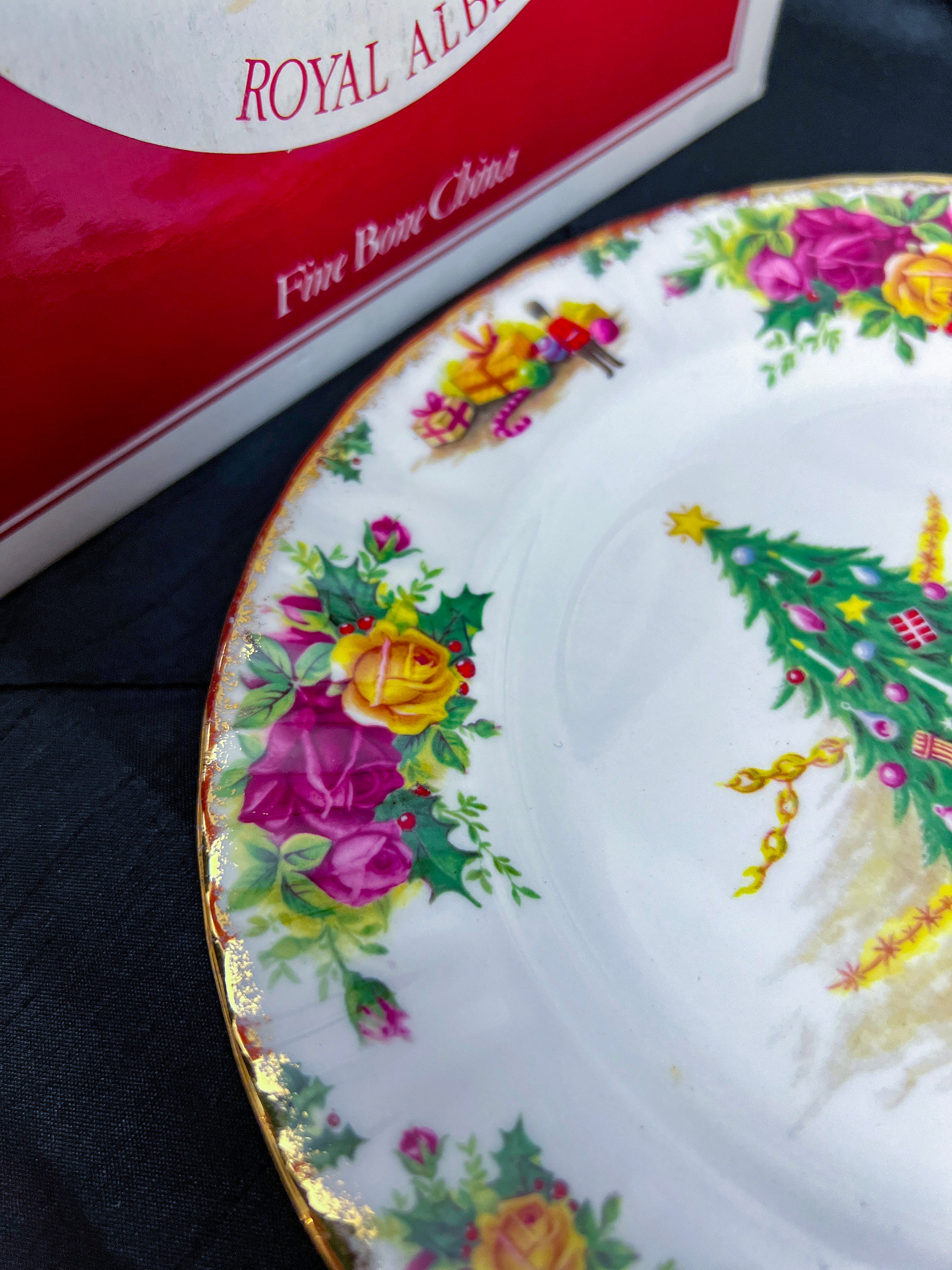 Royal Albert Christmas Magic Salad Plate in Original Box: Vintage