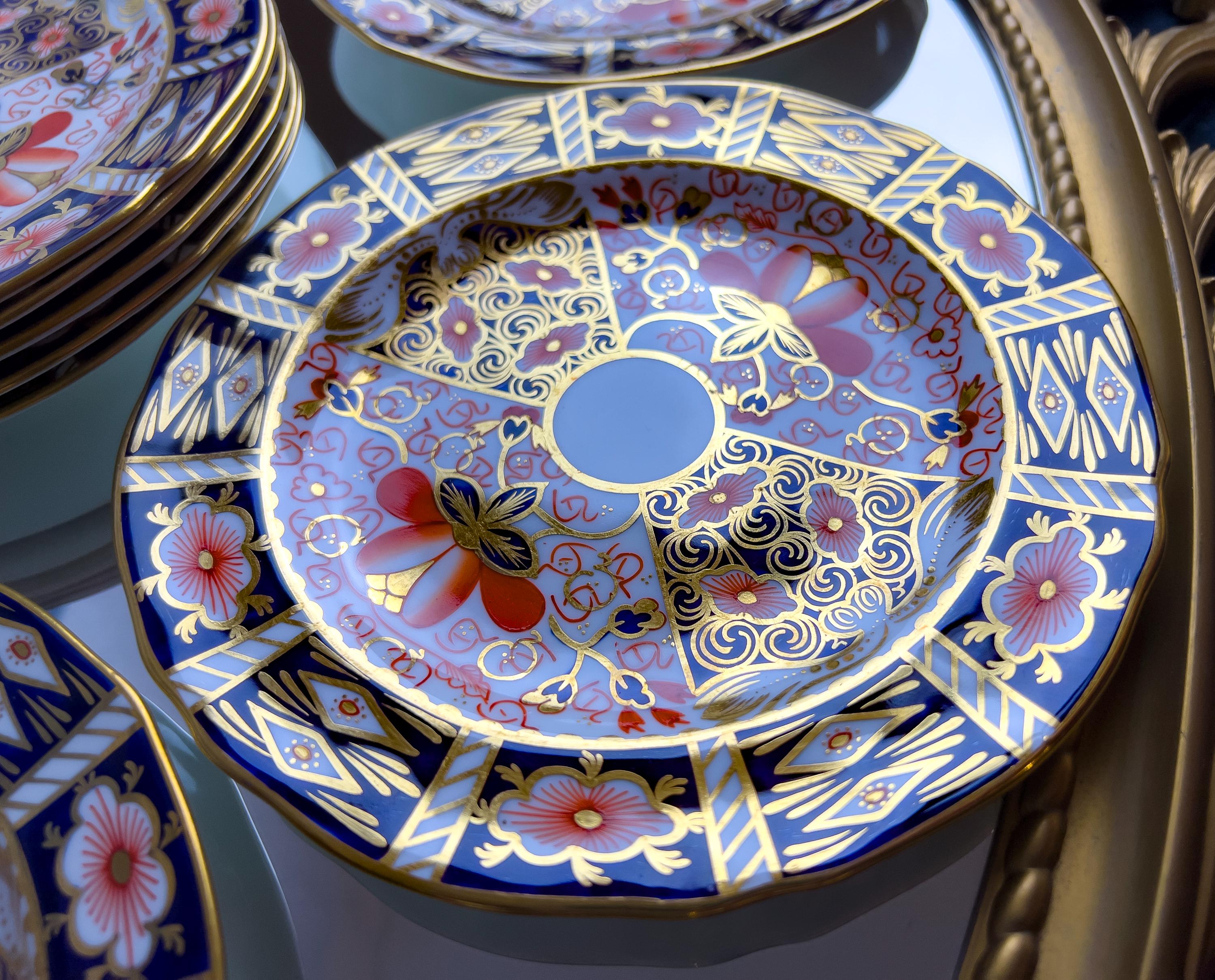  CROWN DERBY オールドイマリ2451プレート 大皿　額縁 Vintage Royal Crown Derby Traditional Imari #2451 Items, 1st