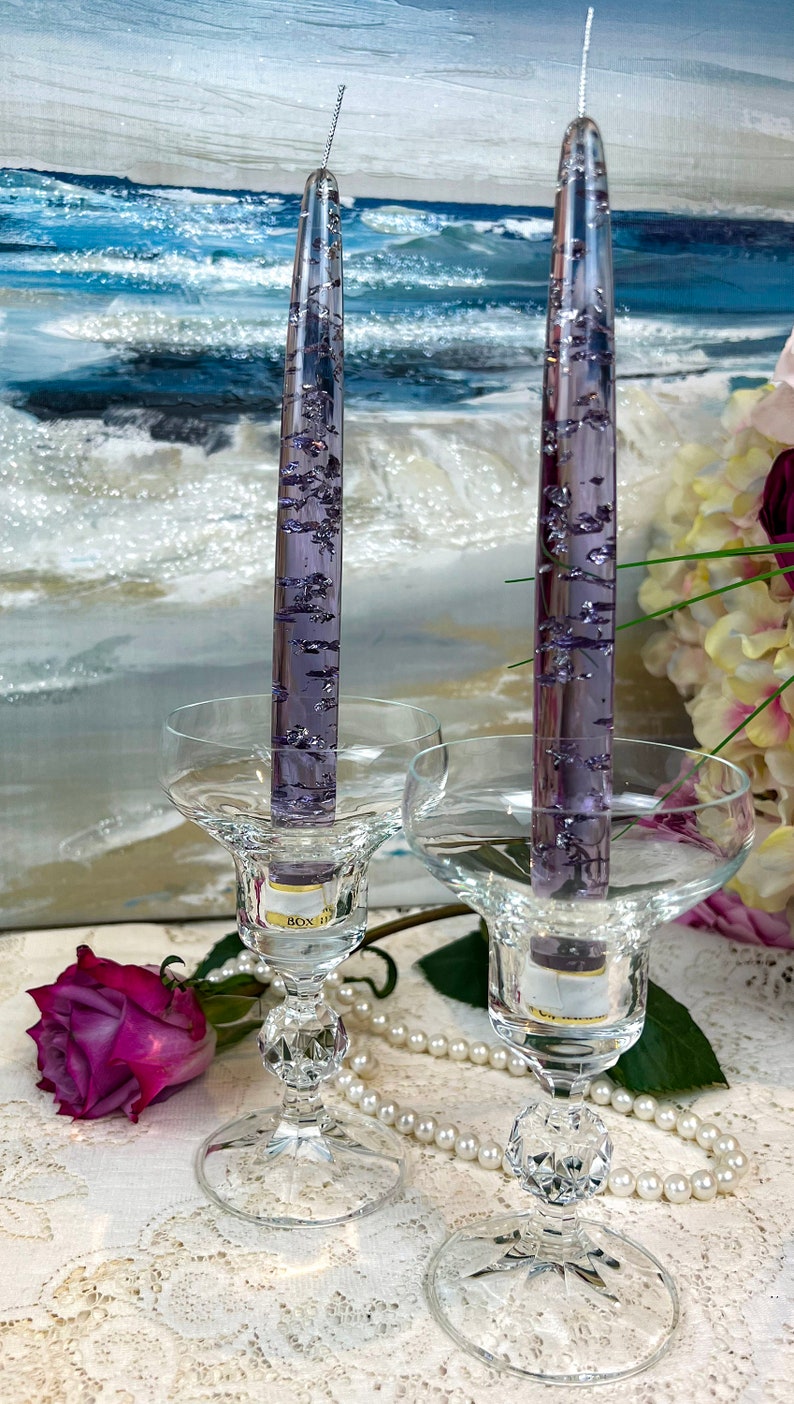 Vintage MCM Lucite Acryl Taper Candles Price per 1 Candle Etsy