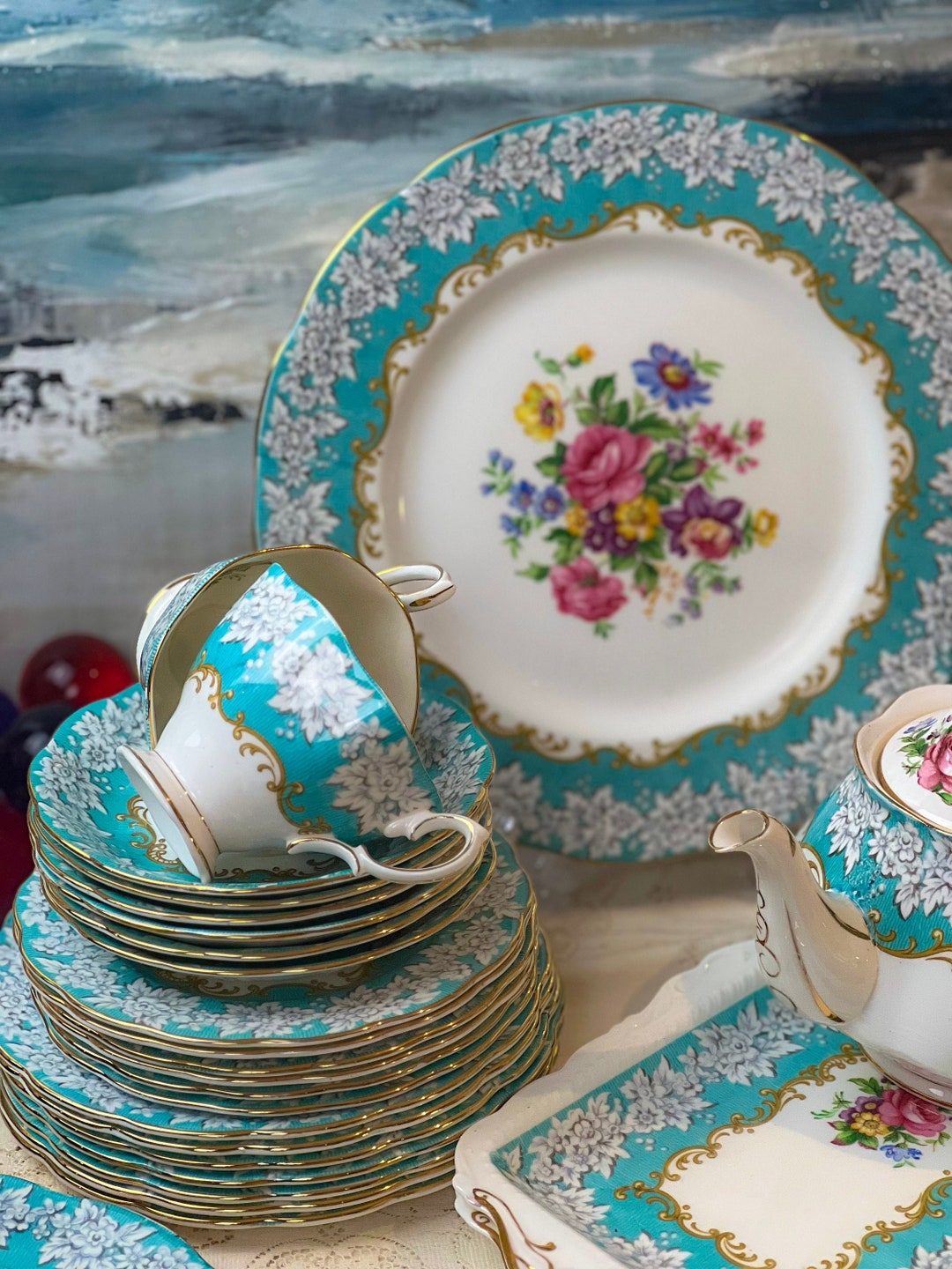 Vintage Royal Albert England Enchantment 5 Piece Dinner Place