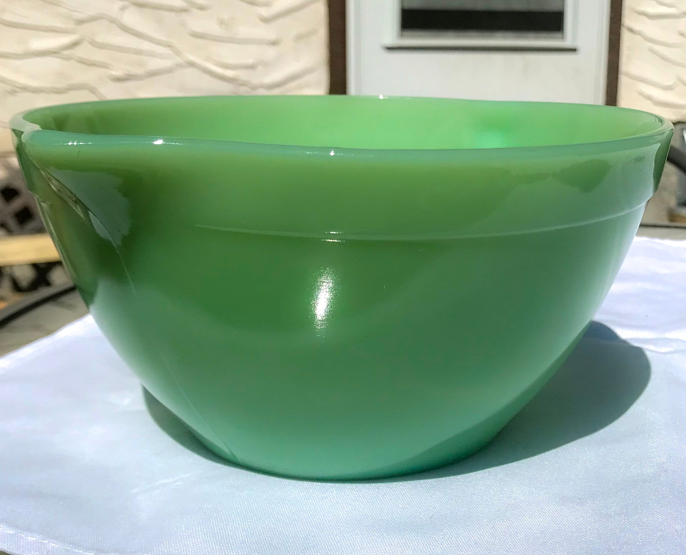 1950s Fire King Jadeite Glass Batter Bowl With Handle and Etsy