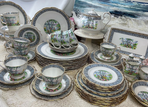 Antique dinner sets sales