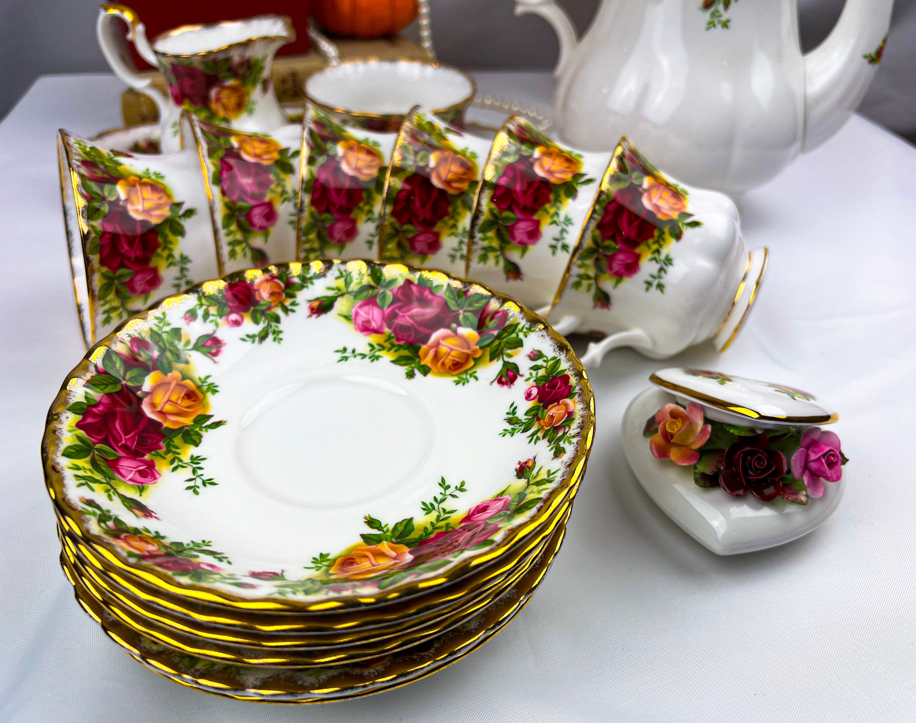 M♦美品　 　 OldCountryRoses 　プレート Vintage 1962 Old Country Roses 20 Piece Dinnerware Set for 4