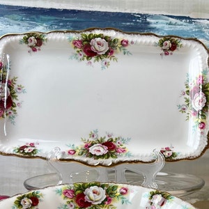 Vintage Royal Albert Celebration Large Sandwich Tray, English Bone China, gift, tea, party, birthday, wedding, shower, mom