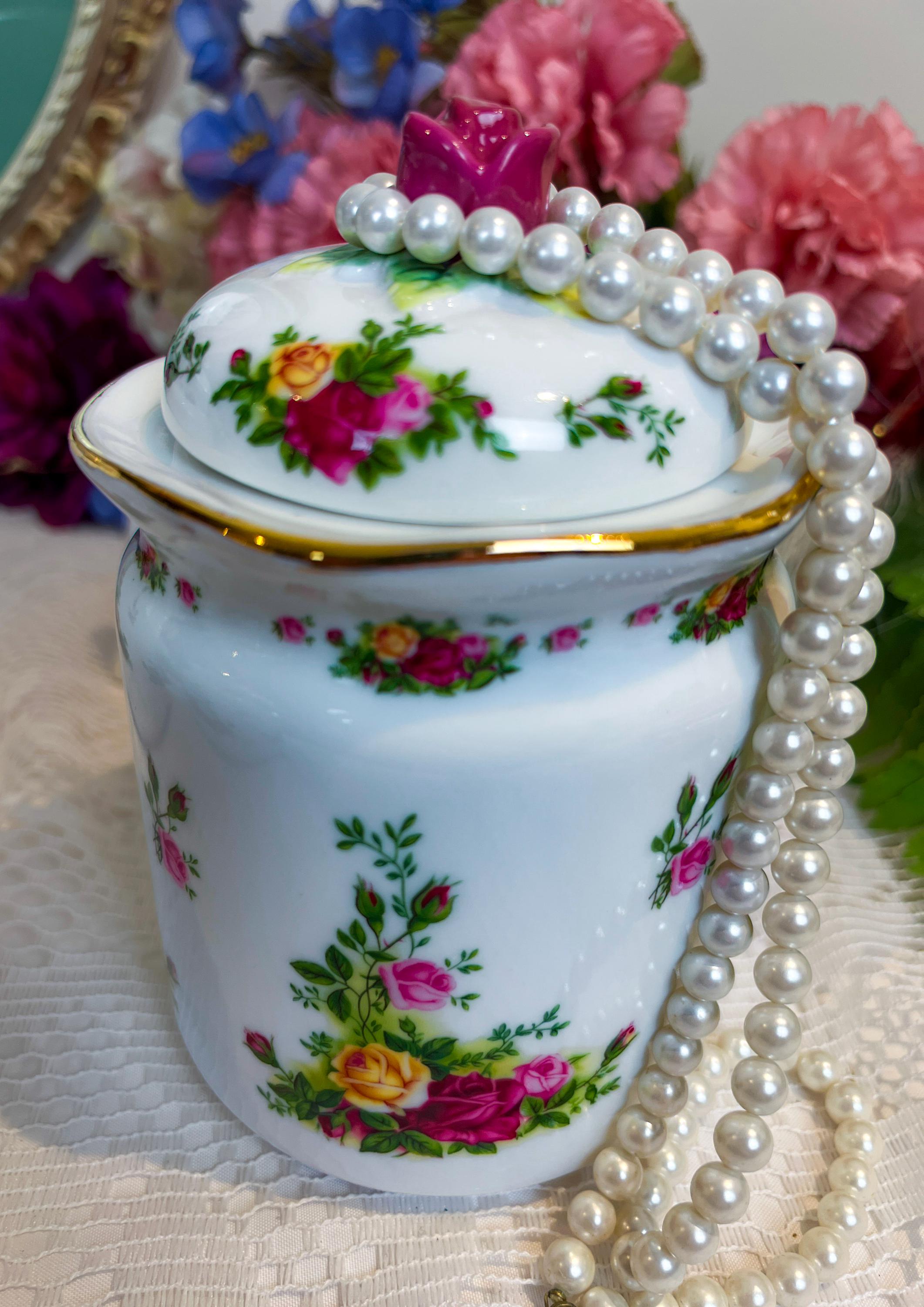 Royal Albert Old Country Roses Canisters: Vintage English Bone 